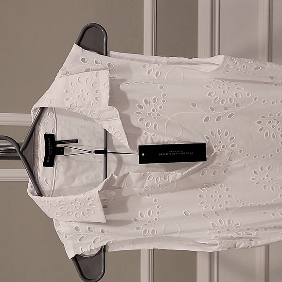 NWT Donna Karan Seaside Eyelet Cutout Dress - Picture 7 of 11